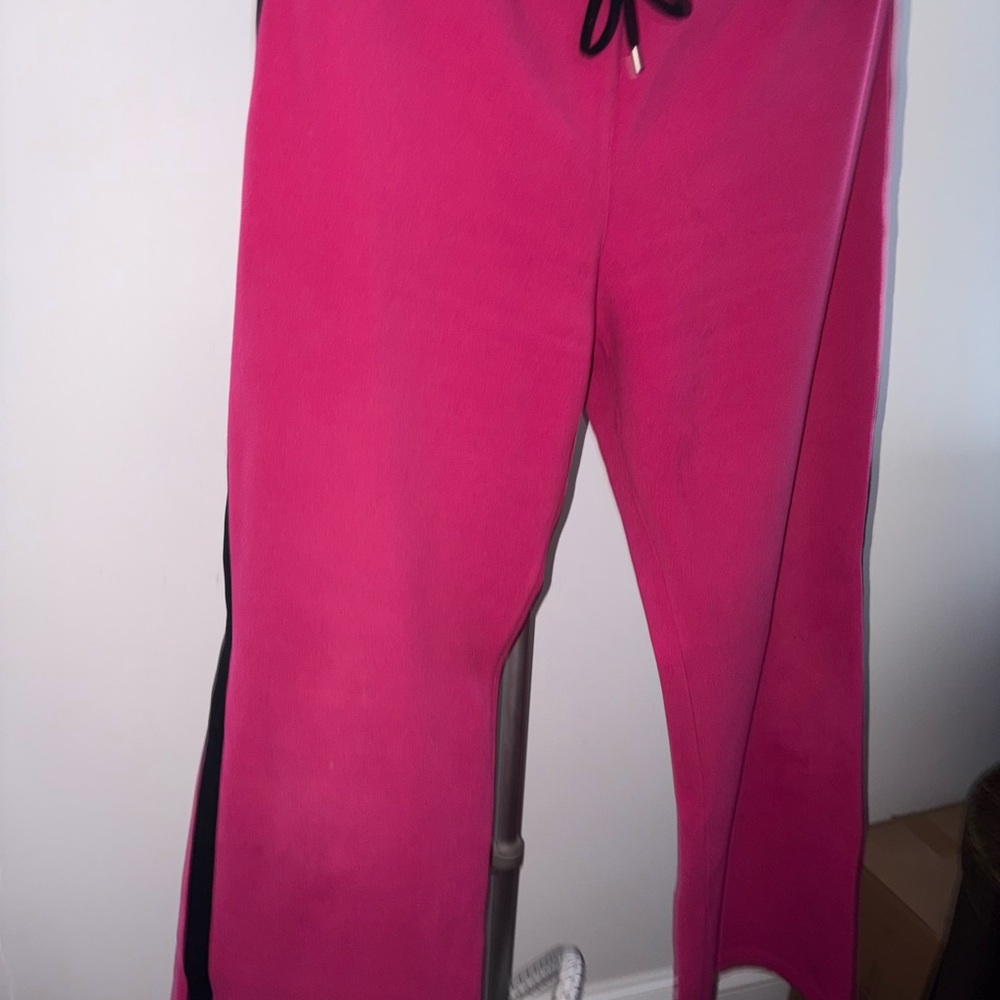 Escada Pink Joggers with Black Trim M